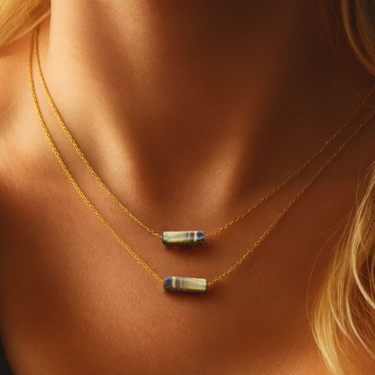 Tigers Eye Layering minimalist Neklace 