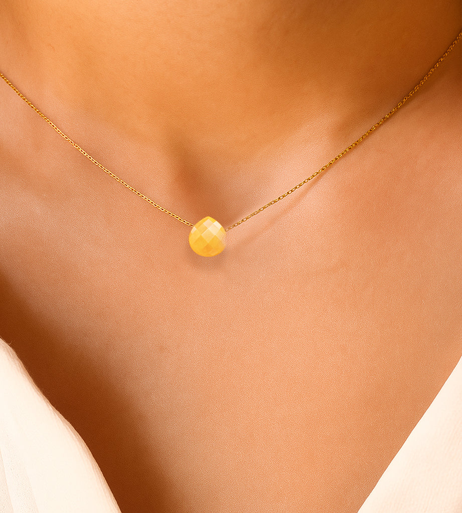 Citrine Teardrop Gemstone Pendant
