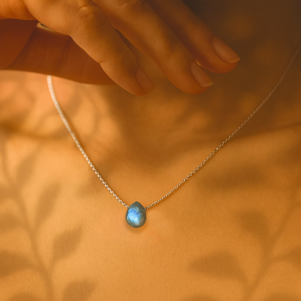 Labradorite Teardrop Necklace