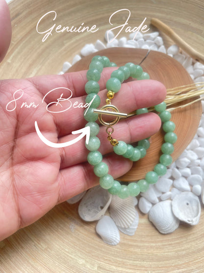 Genuine Jade Heart Pendant Necklace