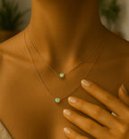 Fire Opal Solitaire Necklace