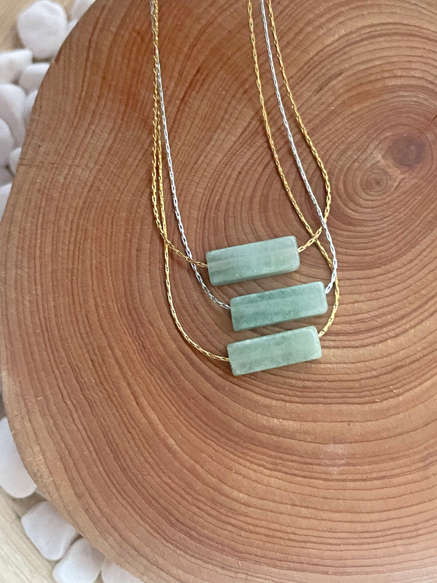 Jade Bar Minimalist Necklace