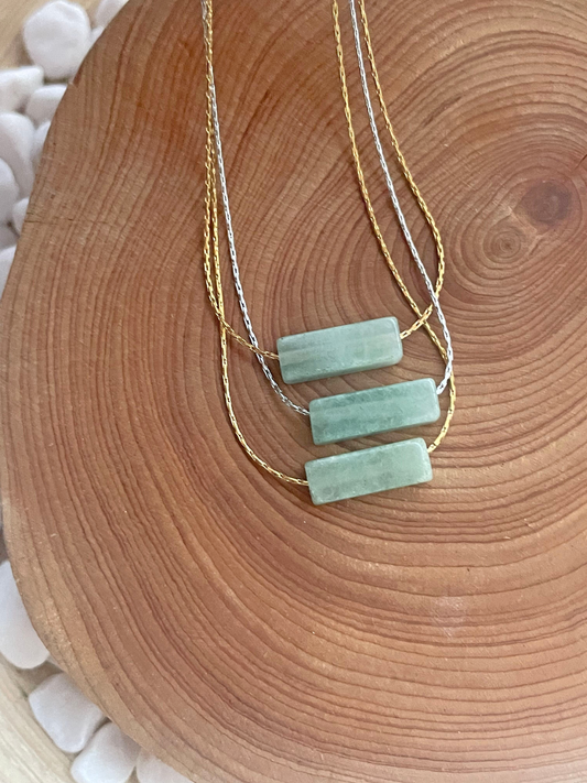 Jade Bar Minimalist Necklace