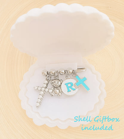 Personalized Stroller Baptism  Baby Pearl Pin