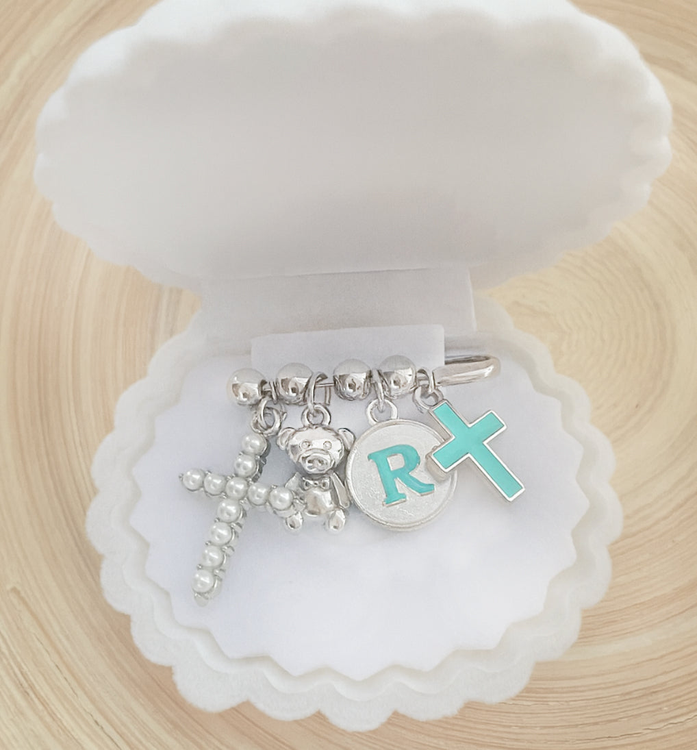 Personalized Stroller Baptism  Baby Pearl Pin