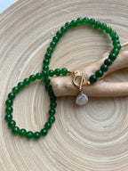 Genuine Jade Pearl Pendant Necklace