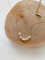 Dainty Pearl Necklace ~ Baroque Pearl Gold Necklace