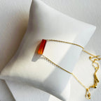 Carnelian Bar Pendant Necklace