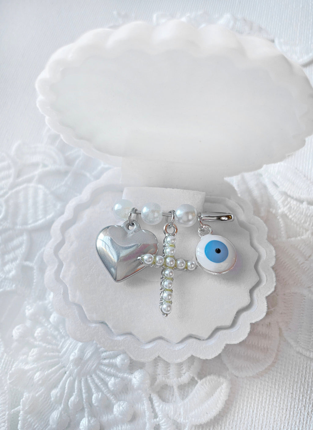 Personalized Silver Baby Pearl Pin ~Shell Giftbox ~