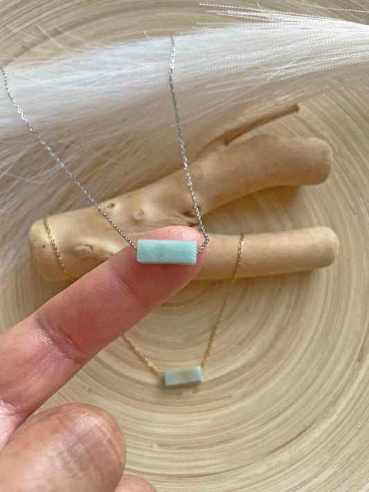 Amazonite Pendant Minimalist Necklace