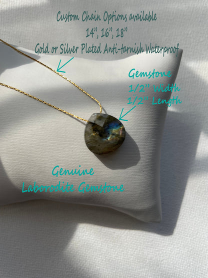 Labradorite Teardrop Necklace