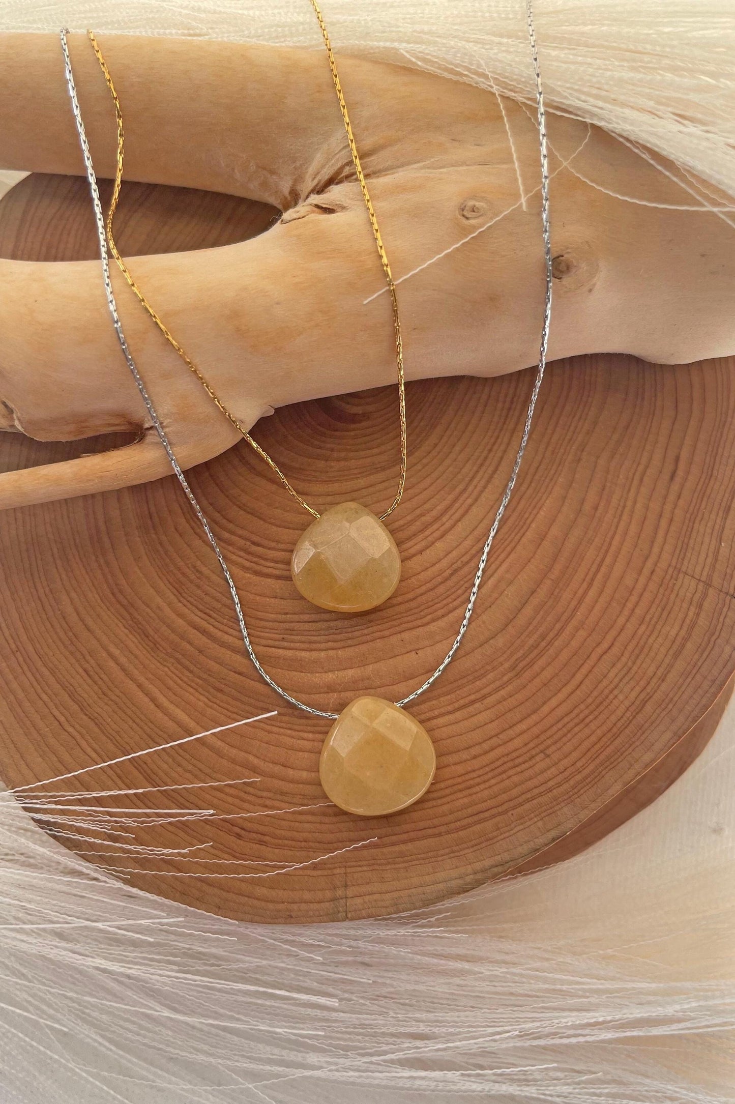 Citrine Teardrop Gemstone Pendant