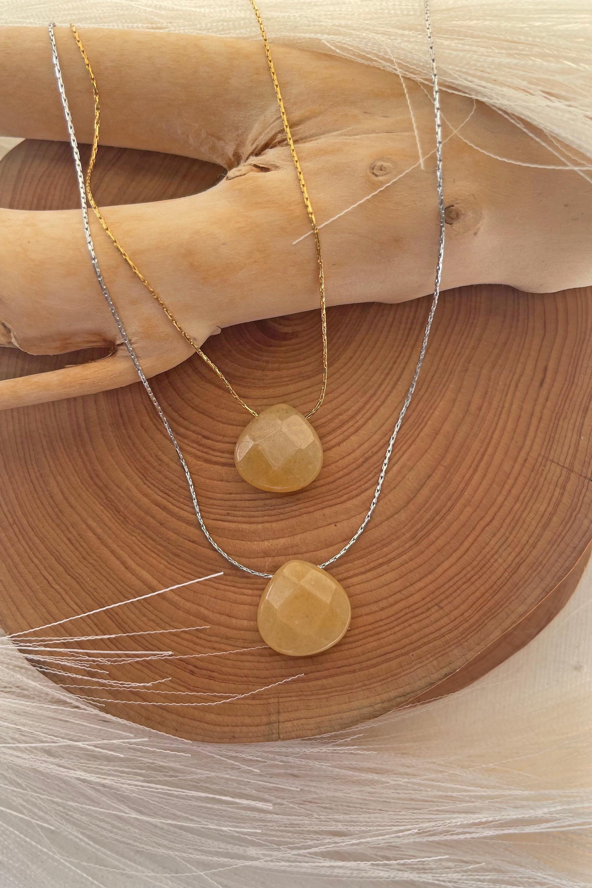 Citrine Teardrop Gemstone Pendant