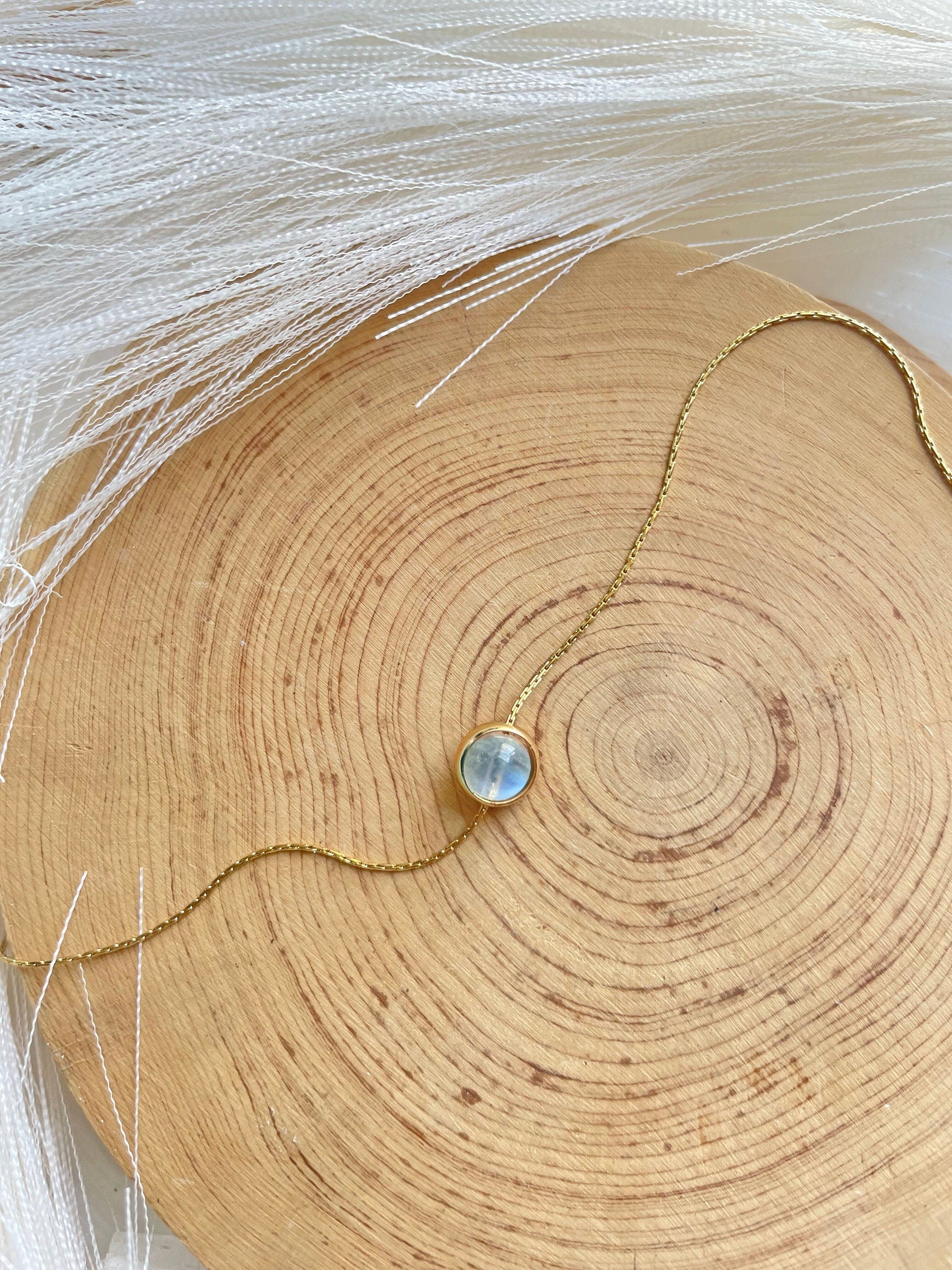 Moonstone Bead Necklace