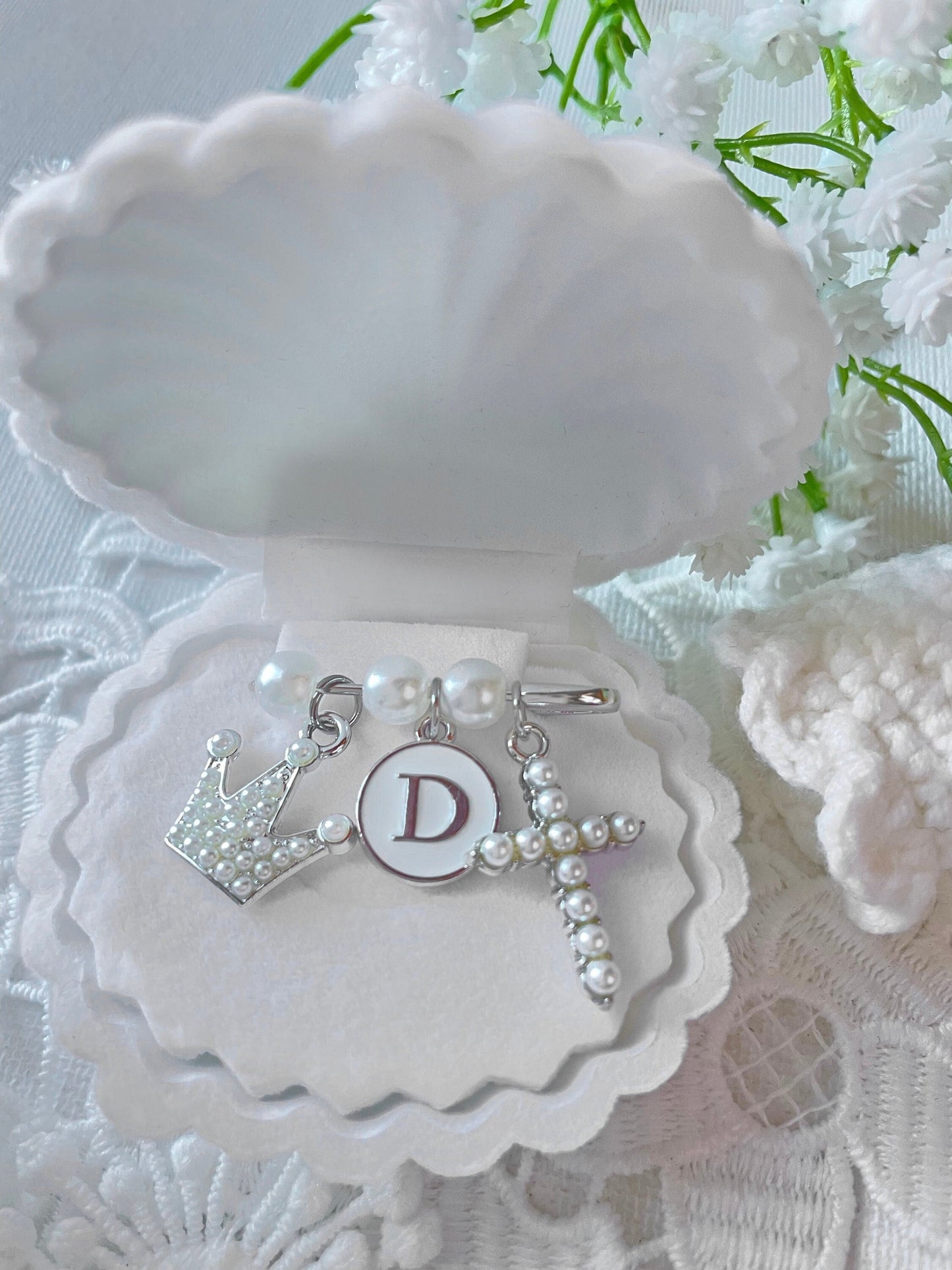 Personalized Silver Baby Pin -Shell Giftbox Included