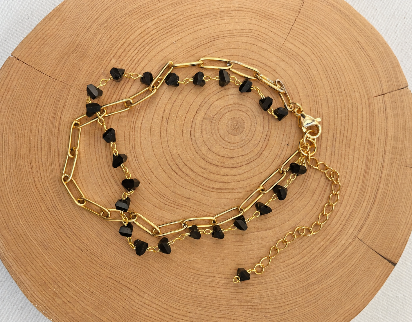 Obsidian Bead Bracelet