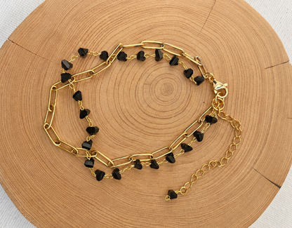 Obsidian Bead Bracelet