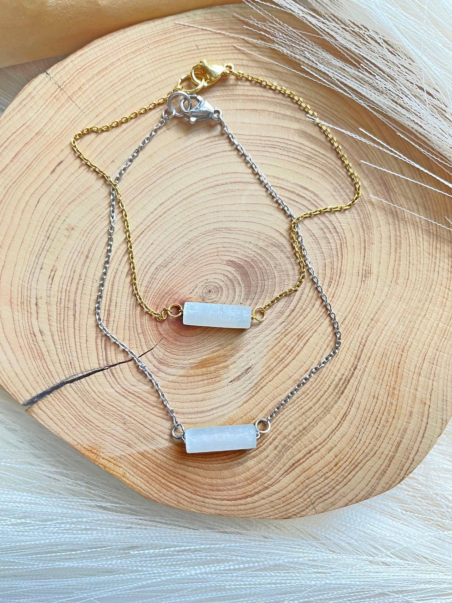 Selenite Minimalist Bracelet