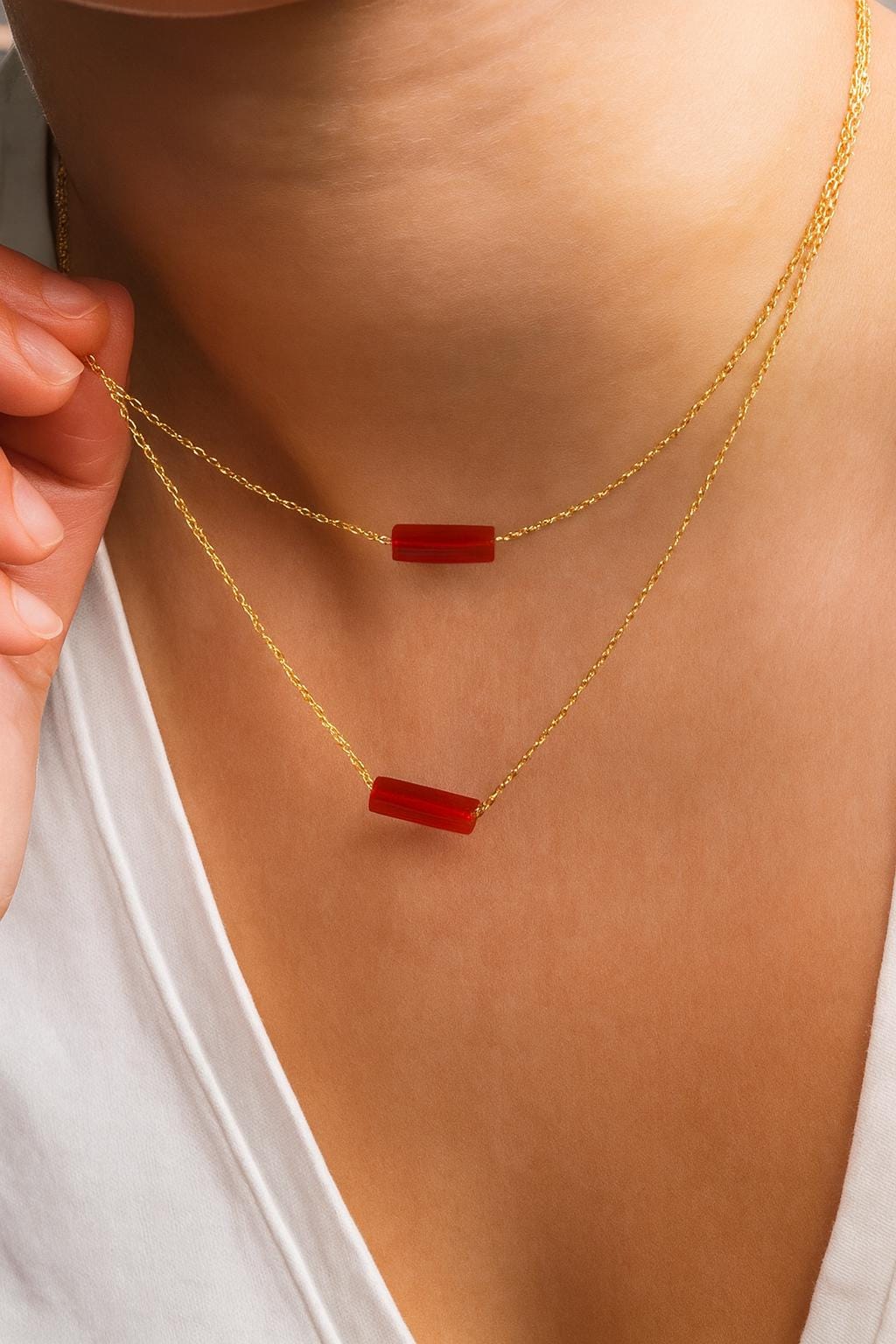 carnelian pendant necklace