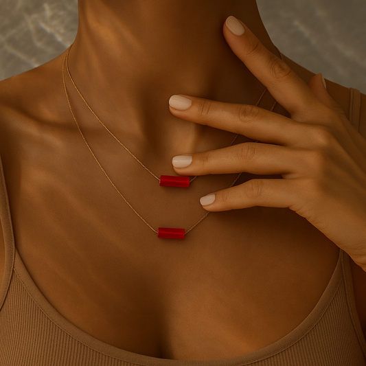 carnelian tiny bar pendant gold necklace