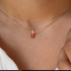 Sunstone Teardrop Necklace