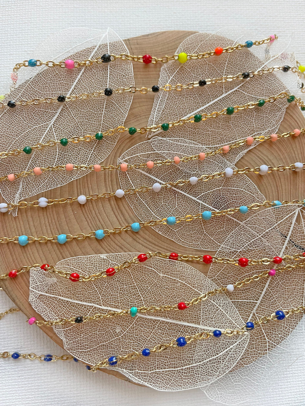 Dainty Enamel tiny Bead Necklace