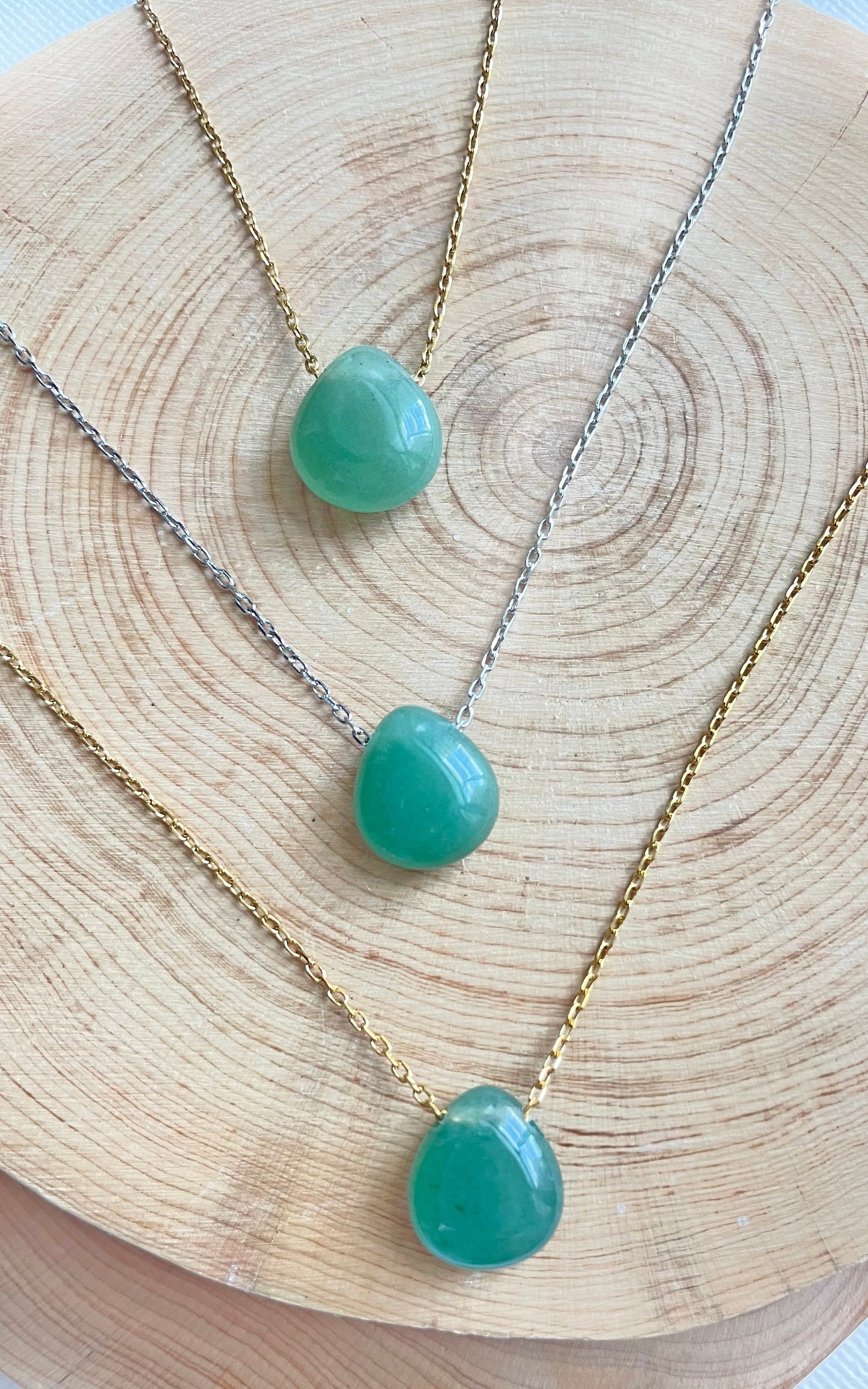 Jade Crystal Pendant Necklace