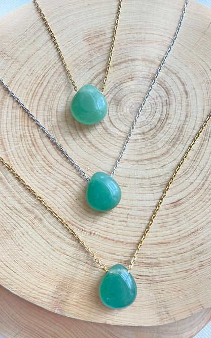 Jade Crystal Pendant Necklace