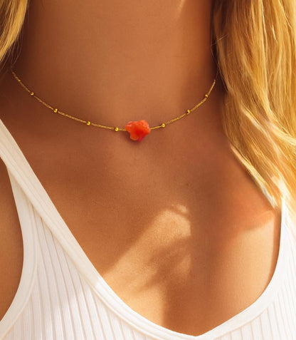 Carnelian Raw Stone Necklace