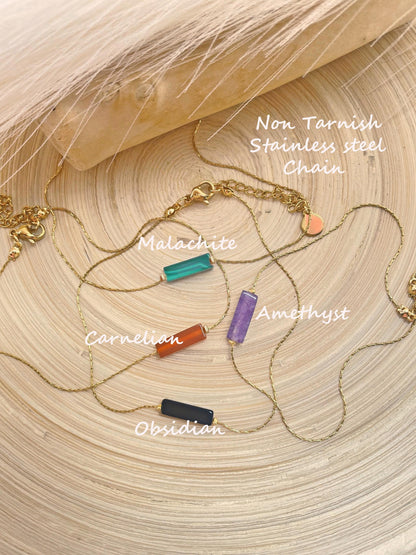 Anklet Natural Stone- Lapis-Amazonite-Tigers eye-Jade-Labradorite