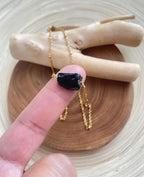 Raw Obsidian Stone Necklace