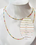 Dainty Enamel tiny Bead Necklace