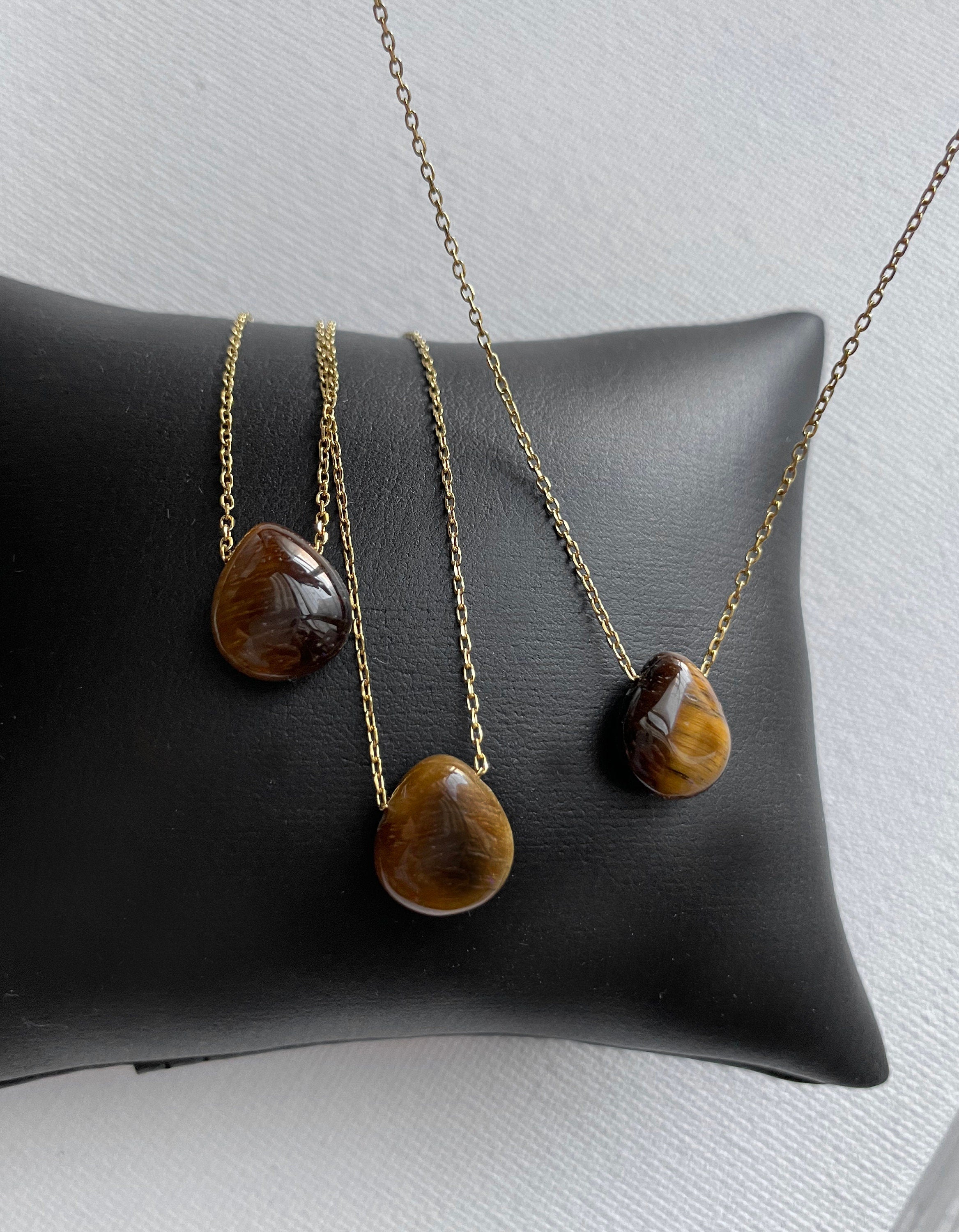 Tigers Eye Teardrop Necklace