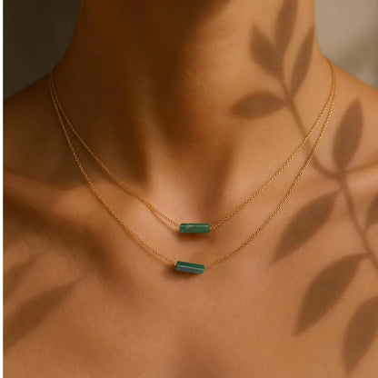 Jade Gold Minimalist Necklace