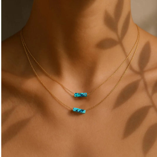 African Turquoise  Pendant Necklace