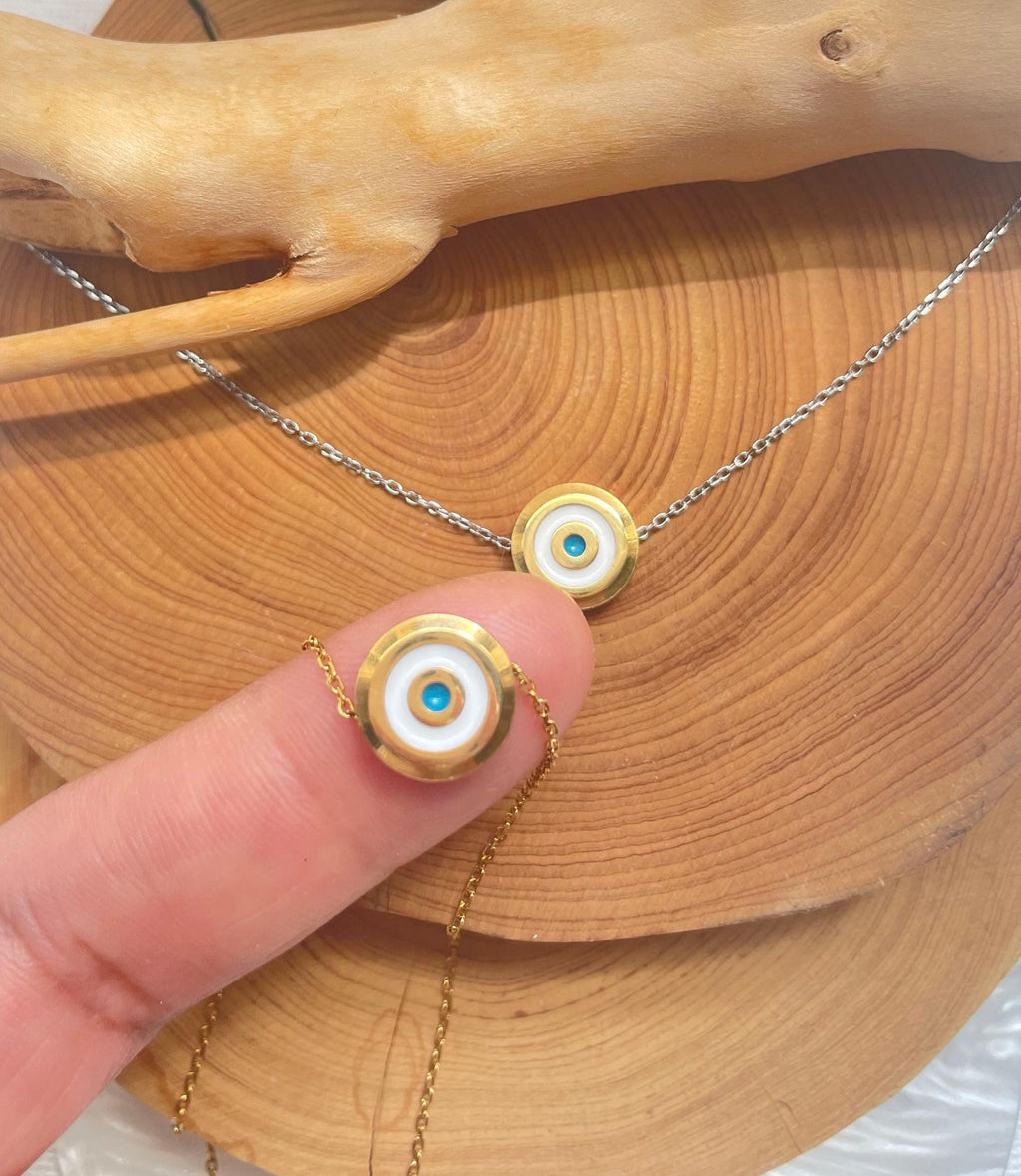 Evil Eye Gold Necklace , Minimalist Evil Eye Necklace, Gift For Her, Minimalist Necklace, Birthday Gift