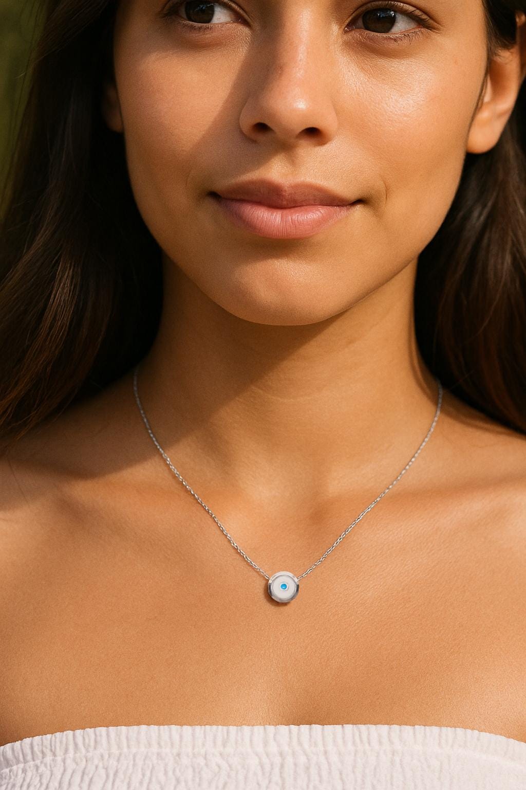 Evil Eye Gold Necklace , Minimalist Evil Eye Necklace, Gift For Her, Minimalist Necklace, Birthday Gift