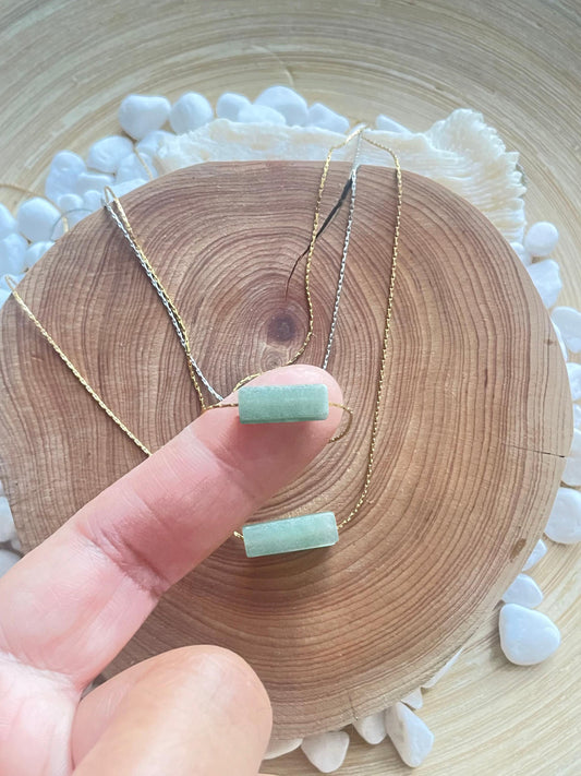 Jade Bar Minimalist Necklace