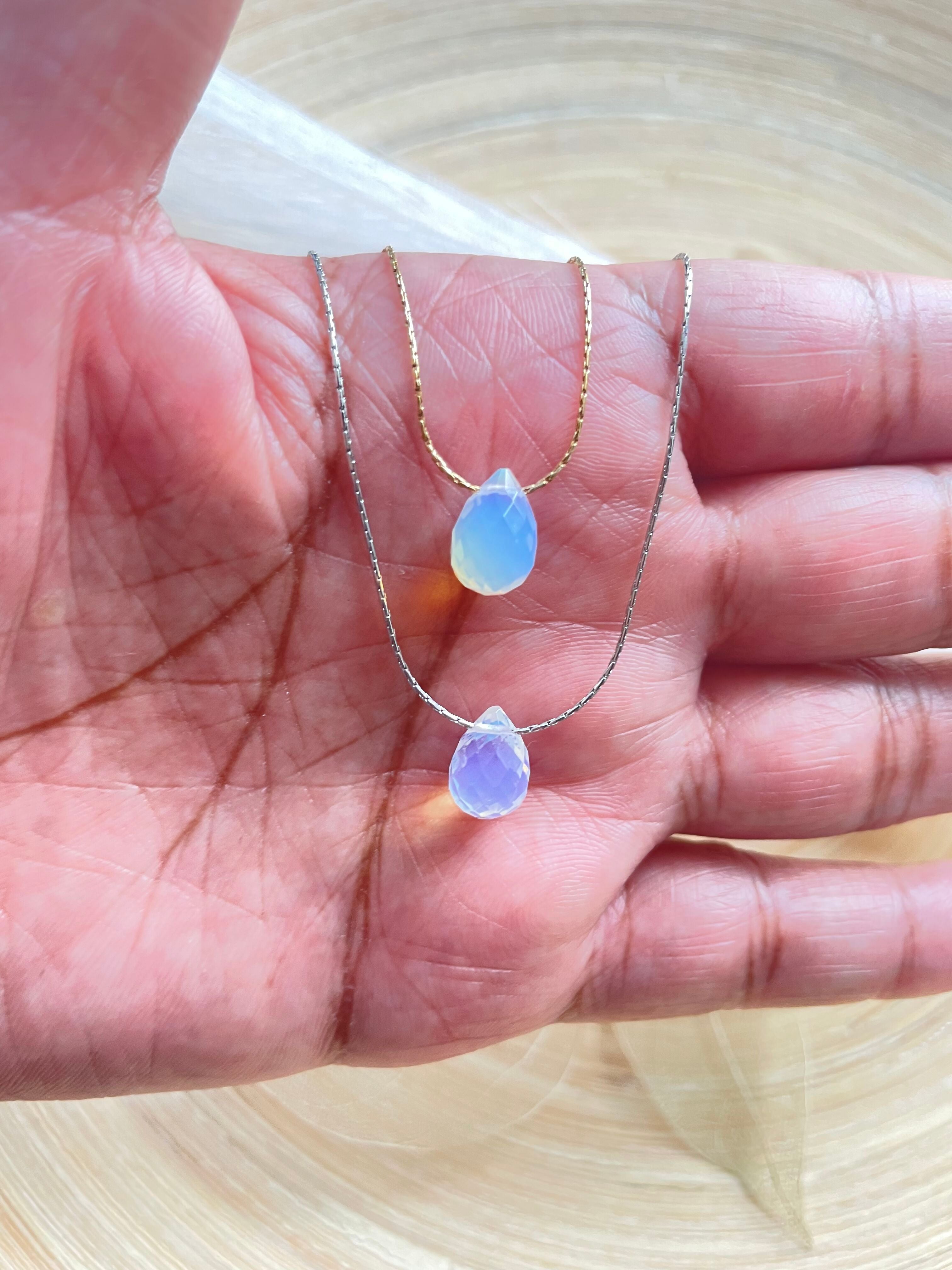 Opalite Tiny Teardrop Necklace