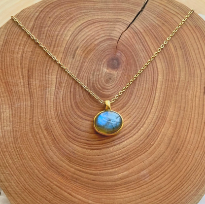 oval pendant oblong, labradorite pendant necklace gold
