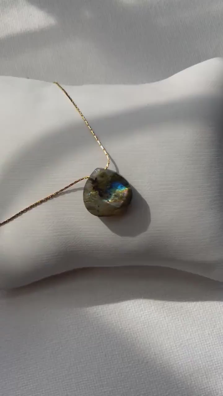 Labradorite Teardrop Necklace