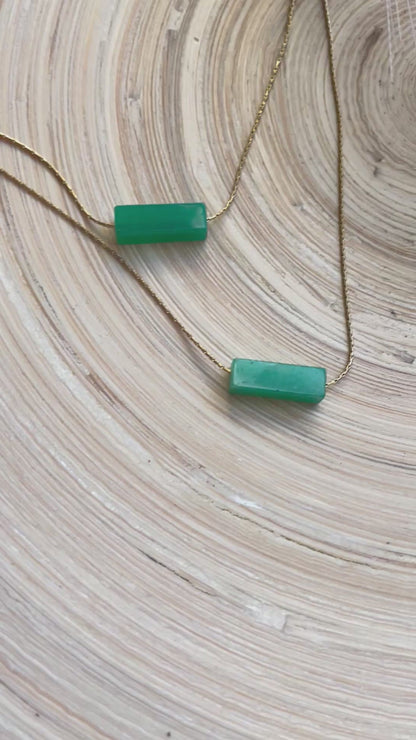 Jade Gold Minimalist Necklace
