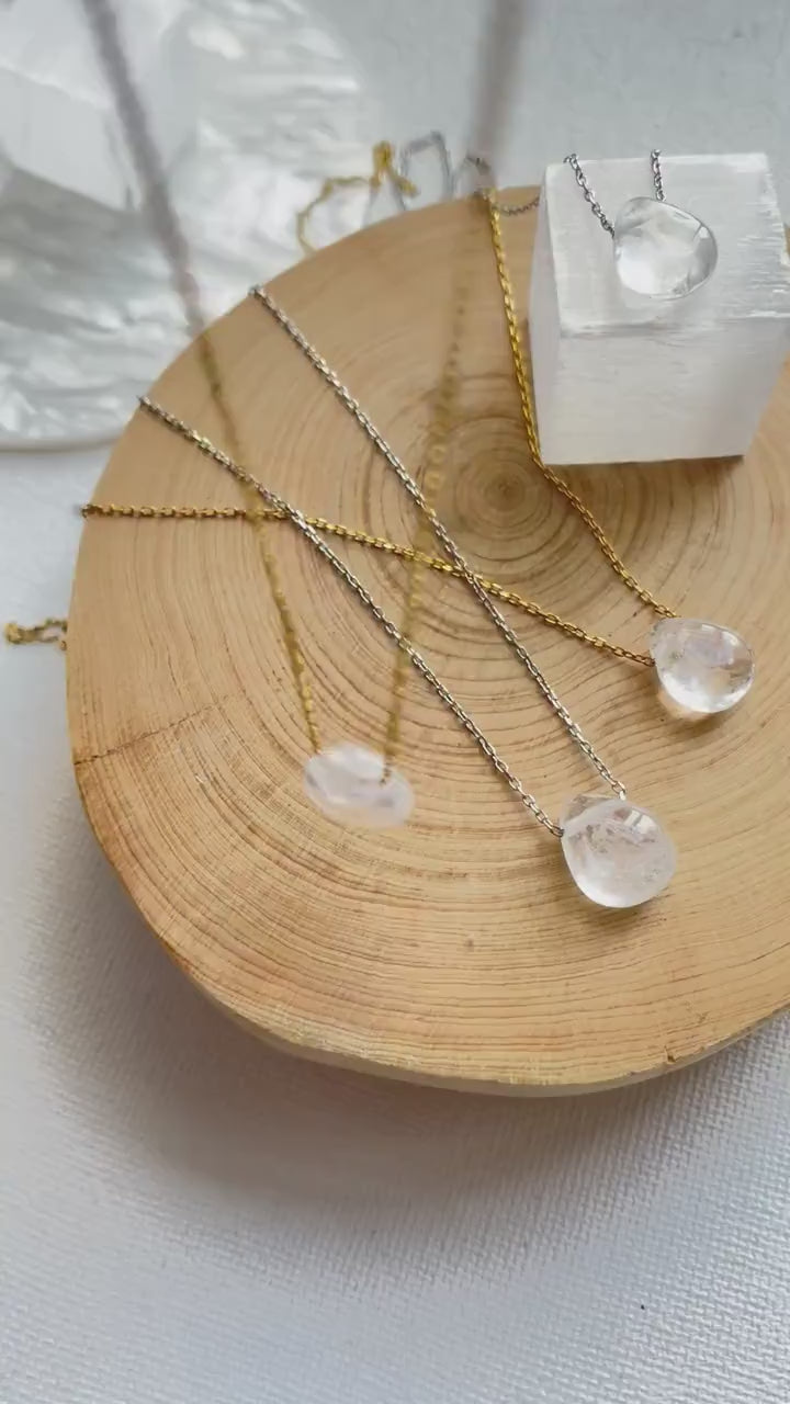 Clear Quartz Necklace~ April Birthstone