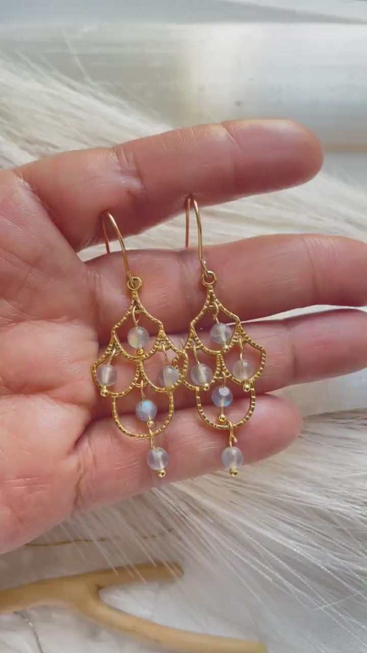Labradorite Chandilier Dangle Earrings