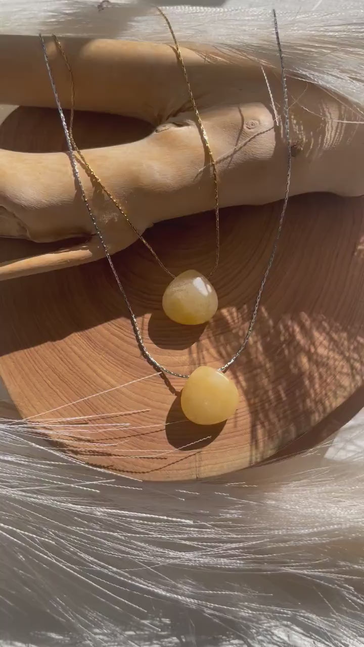 Citrine Teardrop Gemstone Pendant