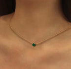 tint emerals teardrop necklace
