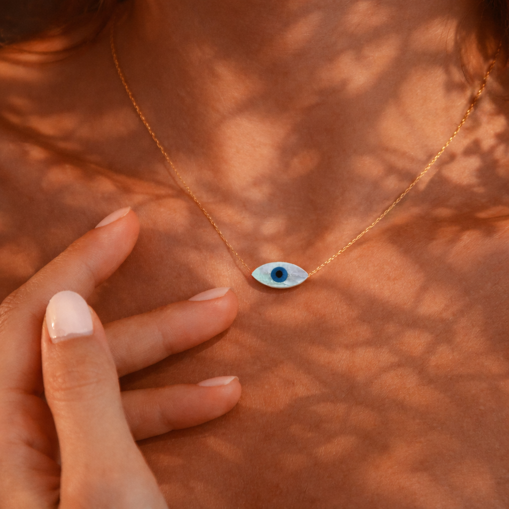 woman birthday gift evil eye necklace